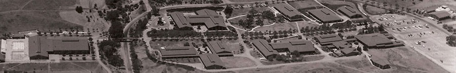 Aerial photo of campus in 1967