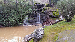 water fall at Gavilan College