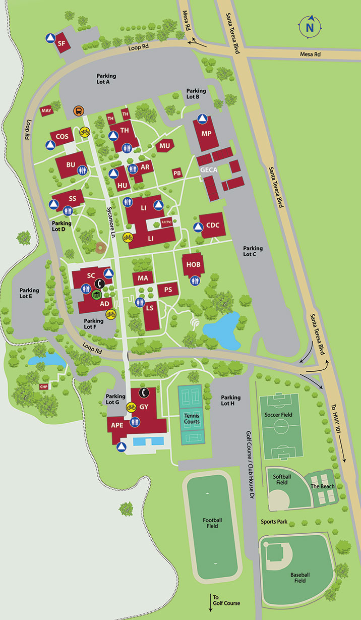 Gavilan College Campus Map