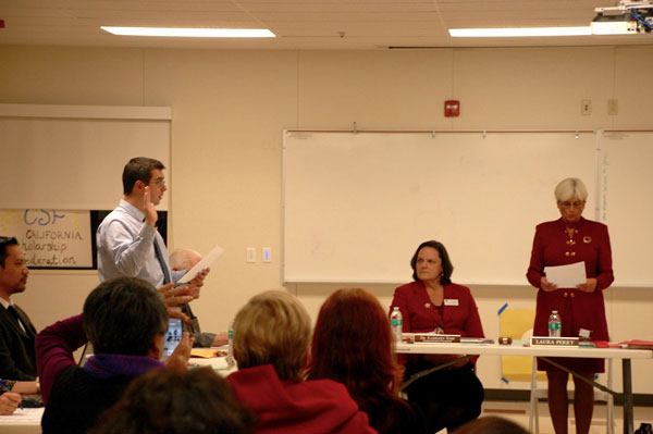 Jonathan Brusco taking oath of office