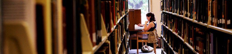 Student in Library