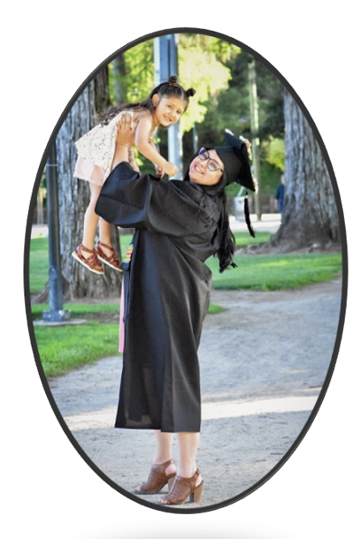 Image of CalWORKs student with her daughter