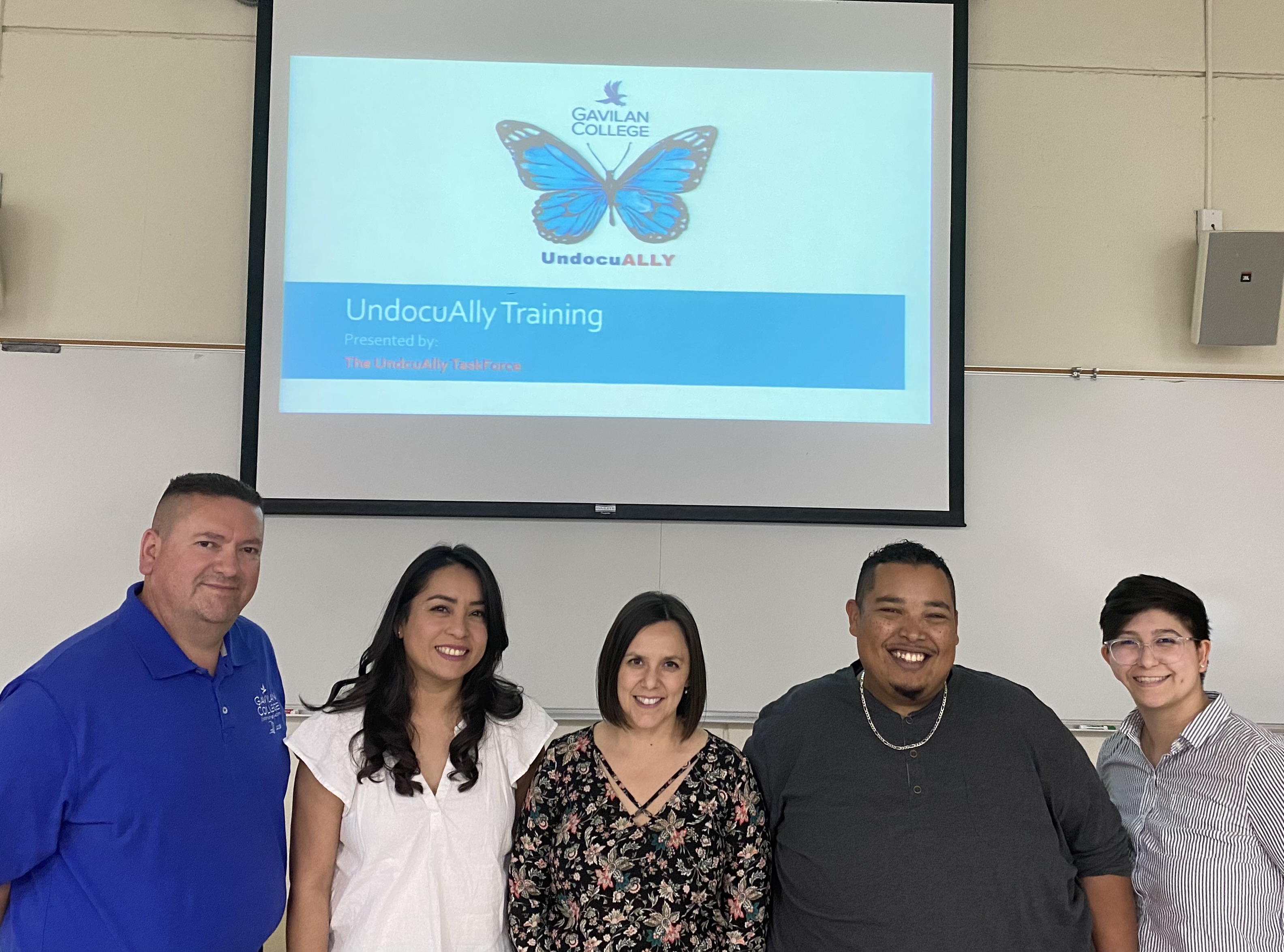 Victor De Reza, Elizabeth Flores, Blanca Melchor, Anthony Grant and Breanna Aguilar at UndocuALLY Training