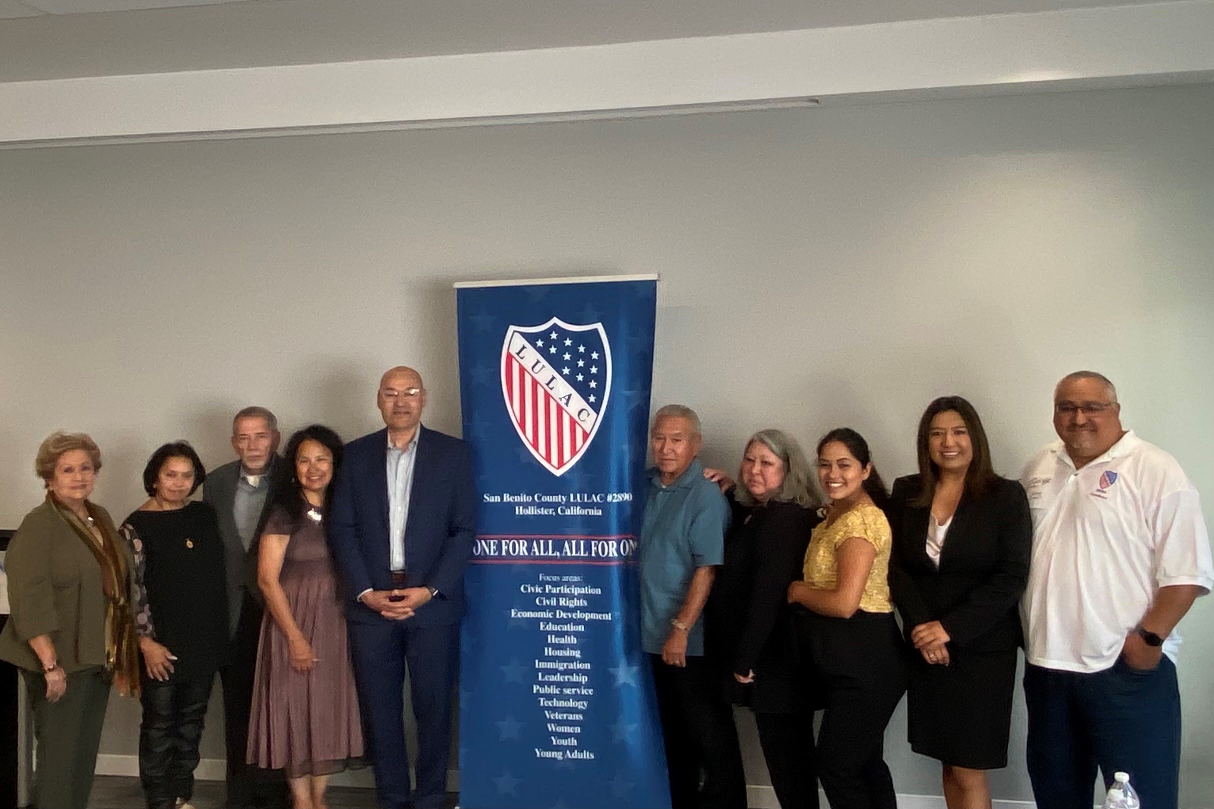 Group photo at LULAC event